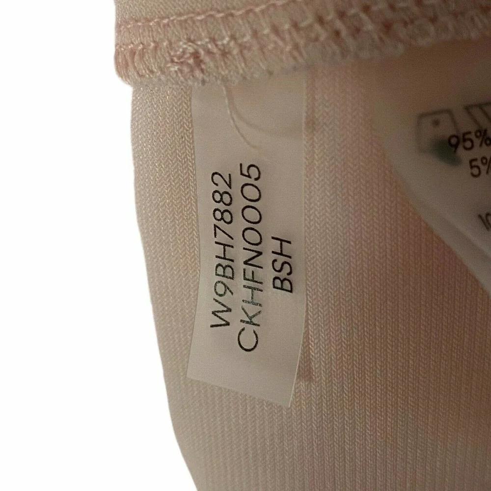 Calvin Klein Women's Top Size 2XL Short Sleeves Embellished Flutter Pink New - Picture 12 of 12